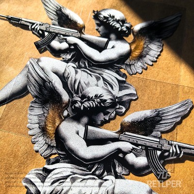 AK丘比特天使瞄准爱情防水贴纸