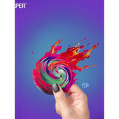 陨石火球流星 旋转坠落 立体动感涂鸦防水贴纸 原创 TLP镂空车贴