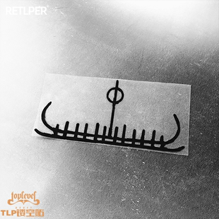 TLP镂空车贴 北欧海盗船维京传奇古挪威Viking图腾神话神秘贴纸