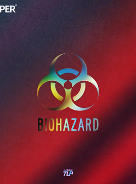 TLP镂空车贴 BIOHAZARD生化危机泄露警示无痕防水油箱盖贴