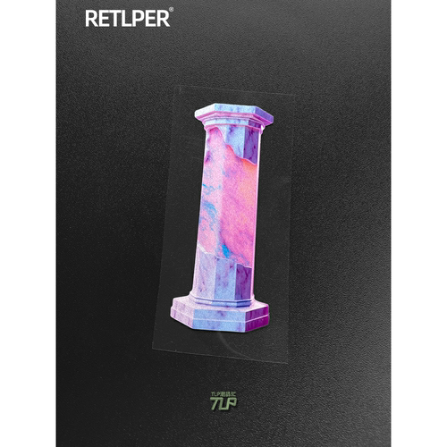 TLP反光车贴罗马柱蒸汽波复古