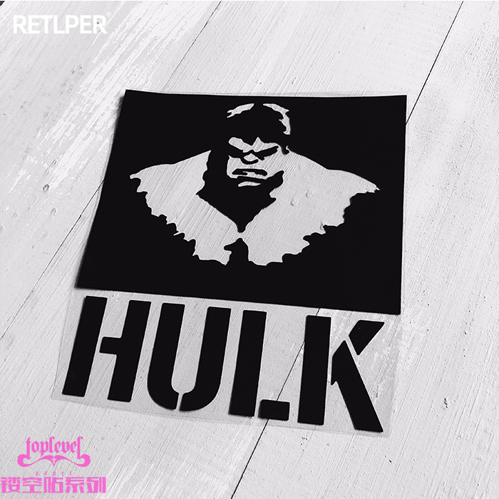 镂空绿巨人墙面玻璃笔记本车贴