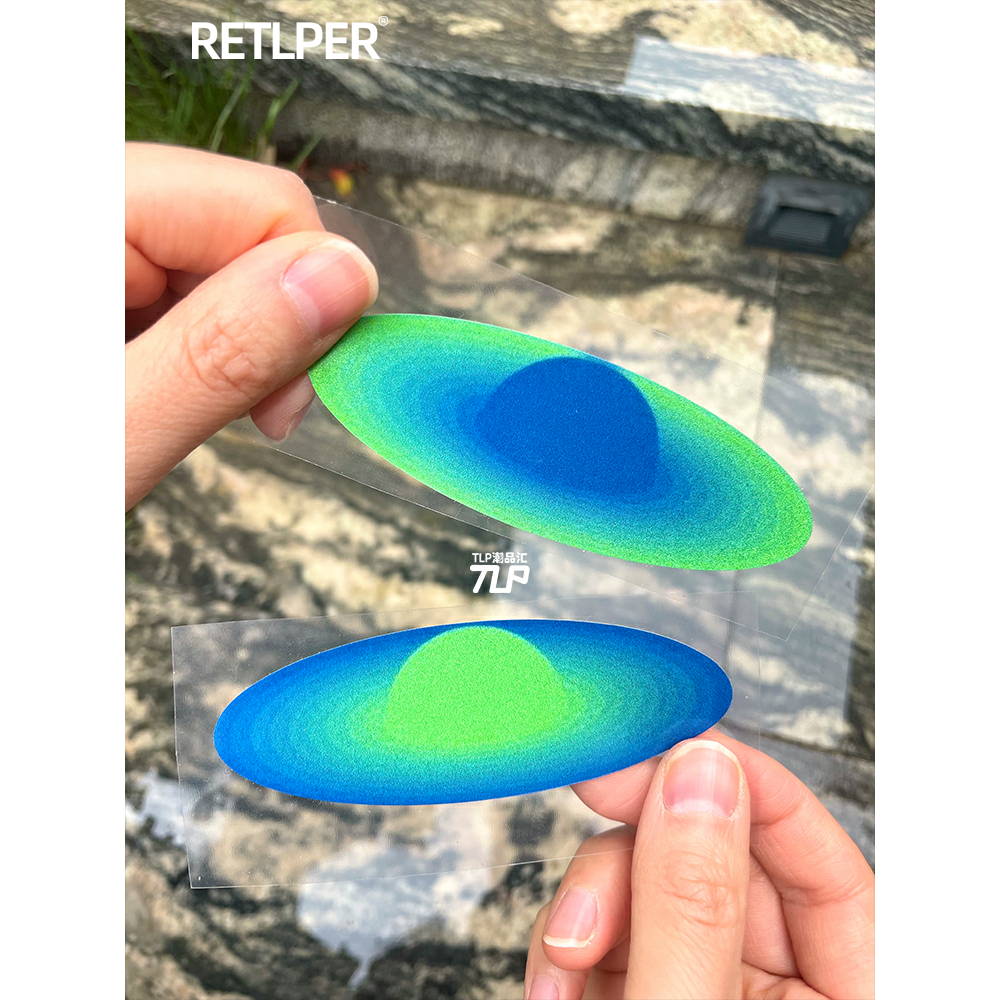 TLP反光车贴星球星环蓝绿色宇宙