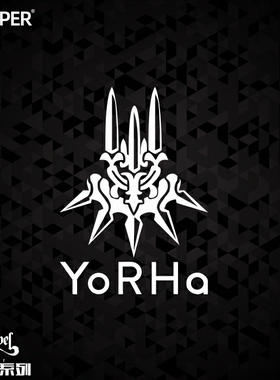 TLP镂空车贴 尼尔机械纪元2B小姐姐PS4 steam游戏贴纸Yorha logo