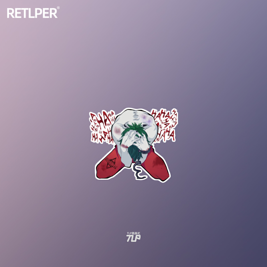 反光车贴蝙蝠侠小丑狂笑TLPDC