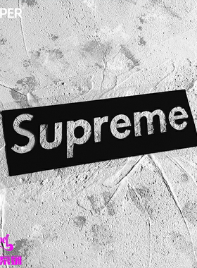 TLP镂空车贴 supre潮牌标志logo无痕胶贴摩托车贴纸