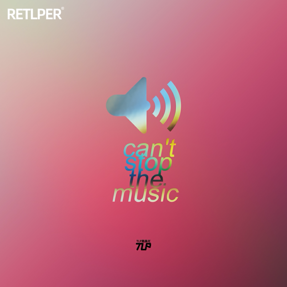 TLP镂空车贴 音乐不要停英文艺术字喇叭音量变色镭射防水贴纸