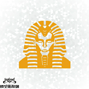 TLP镂空车贴 古埃及法老木乃伊头像狮身人面像金字塔 防水贴纸