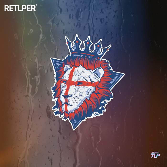 狮心王十字军王冠笔记本反光车贴