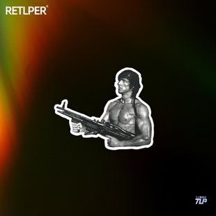 TLP反光车贴 史泰龙兰博第一滴血影视经典魂斗罗怀旧防水贴纸