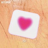 可爱 TLP反光车贴 几何像素风 心形桃红 平面防水贴纸 桃心爱心