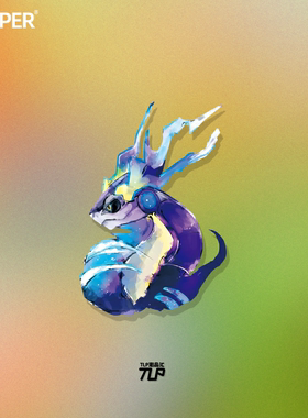 TLP镂空车贴 密勒顿Miraidon 宝可梦朱紫水彩水墨画风格 平面贴纸