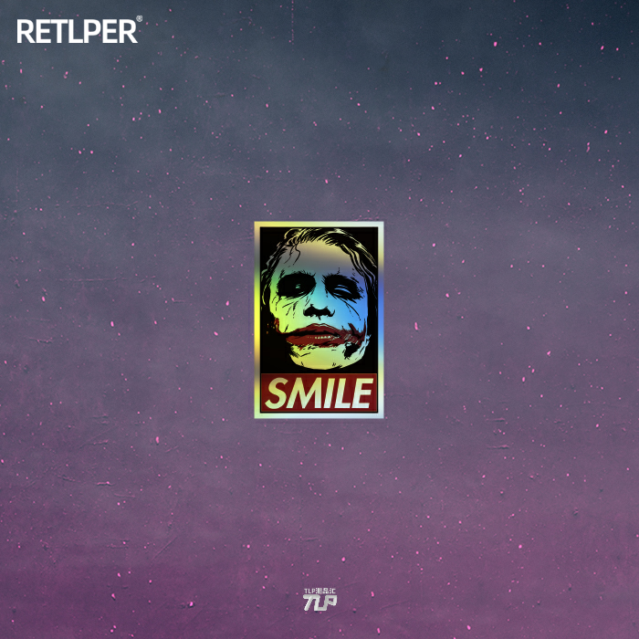 TLP镭射车贴变色电镀效果小丑J