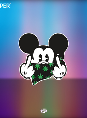 TLP反光车贴 蒙面中指米老鼠米奇micky卡通贴纸幼儿园贴纸