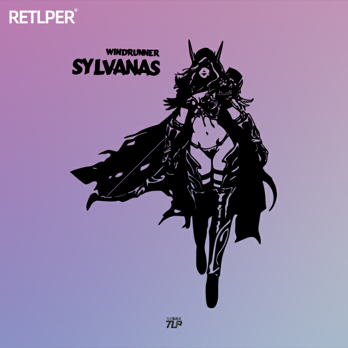 TLP镂空车贴希尔瓦娜斯风行者魔