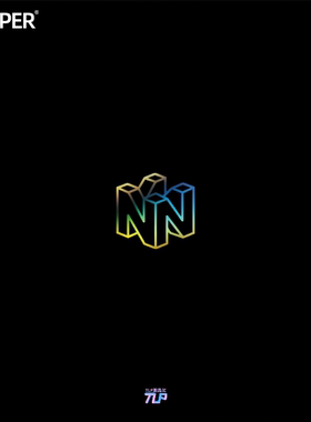 TLP镂空车贴 老任 N64立方体标志复古游戏机防水贴纸