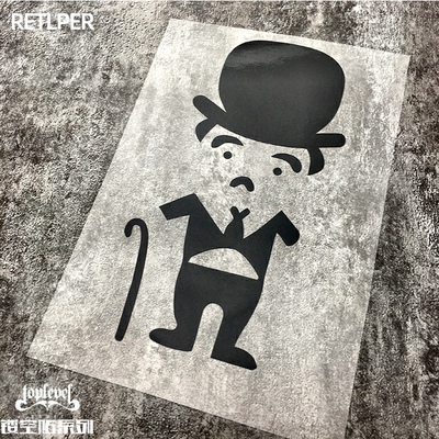镂空贴纸黑白电影喜剧大师防水