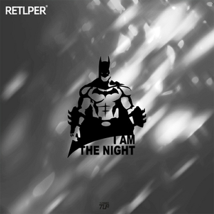 TLP镂空车贴 DC美漫英雄蝙蝠侠Batman布鲁斯·韦恩哥谭肖像贴纸