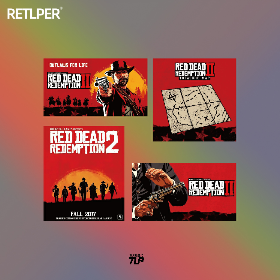 TLP套贴 R星Rockstar荒野大镖客2救赎Red Dead单机游戏喷漆标志贴