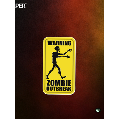 小心僵尸行李箱防水警示贴