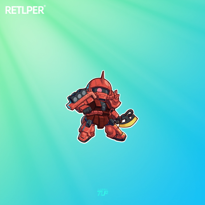 tlp反光车贴动漫日漫高达扎古