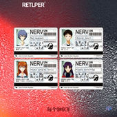 TLP潮品汇反光贴纸 ID卡绫波丽ASUKA碇葛城贴 EVA新NERV