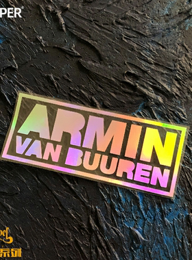 TLP镂空车贴 镭射电镀变色ARMIN VAN BUUREN电音DJ阿明音乐贴纸