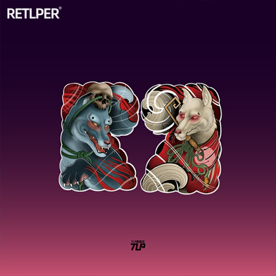 日式纹身防水反光车贴天狗TLP