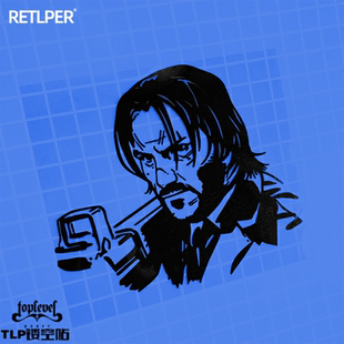 TLP镂空车贴 Wick基努里维斯疾速备战电影防水贴纸 疾速追杀John