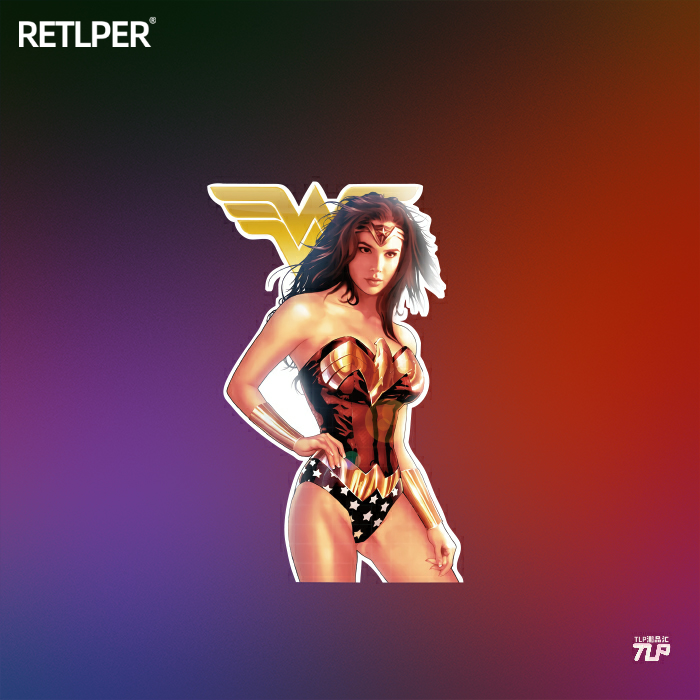 TLP反光车贴DC漫画神奇女侠Won