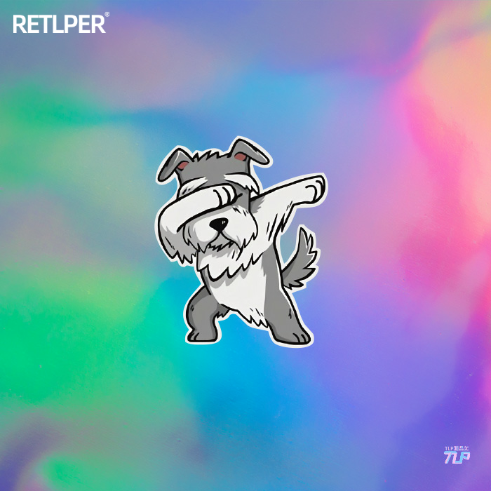 tlp反光车贴dab举手动作雪纳瑞犬