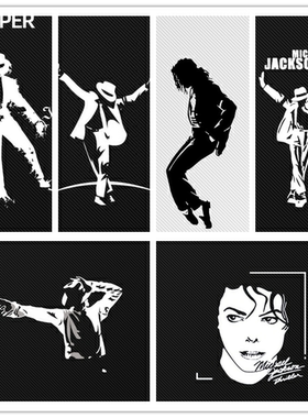 汽车车贴个性 明星贴纸 遮划痕贴 MJ迈克尔杰克逊Michael Jackson