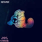 TLP镂空车贴 肥猫宠物开车驾驶员方向盘汽车车身后风挡玻璃贴纸