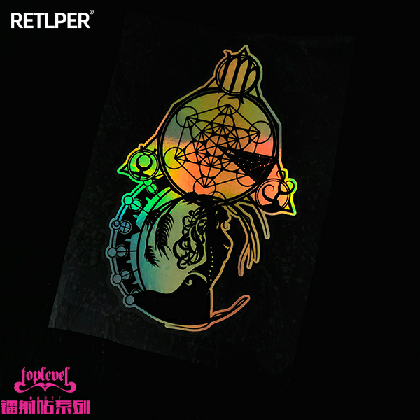 TLP镭射车贴VIRGO变色电镀