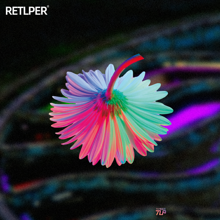 TLP反光车贴 心情切片彩色花朵花卉花瓣植物绿植遮痕平面防水贴纸