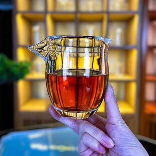 东海原矿水晶公道杯功夫茶具分茶器F高档水晶玻璃公杯茶具泡茶杯