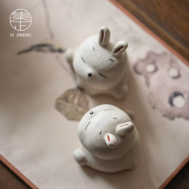 集正 宜兴e紫砂茶宠 手工陶瓷家居摆件茶空间桌面段泥茶玩茶道配,餐饮具,茶宠摆件,淘宝优惠券,粉丝福利购,淘宝优惠卷