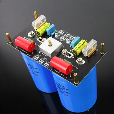 成品思碧 75v6700q0uf 大水塘两电容螺丝整流滤波电容板功放电源