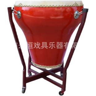 花盆鼓战鼓牛皮鼓u木质红鼓打击乐器乐器钢鼓