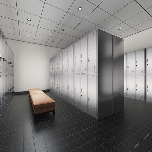 304不a锈钢更衣柜带锁员工柜宿舍工厂车间衣柜食堂多门碗柜储物柜