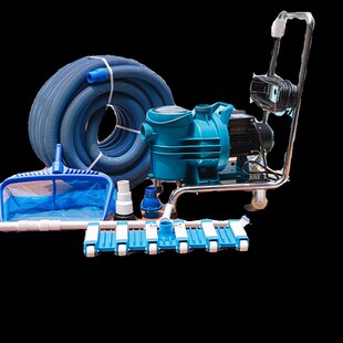 游泳池吸污机鱼池清洁吸污泵水池底过滤清洗机设S备手动水下吸尘