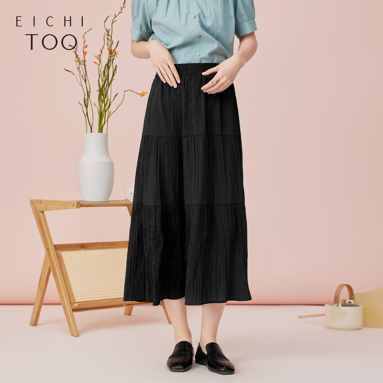 爱居兔夏季肌理感柔软舒适时尚半身裙