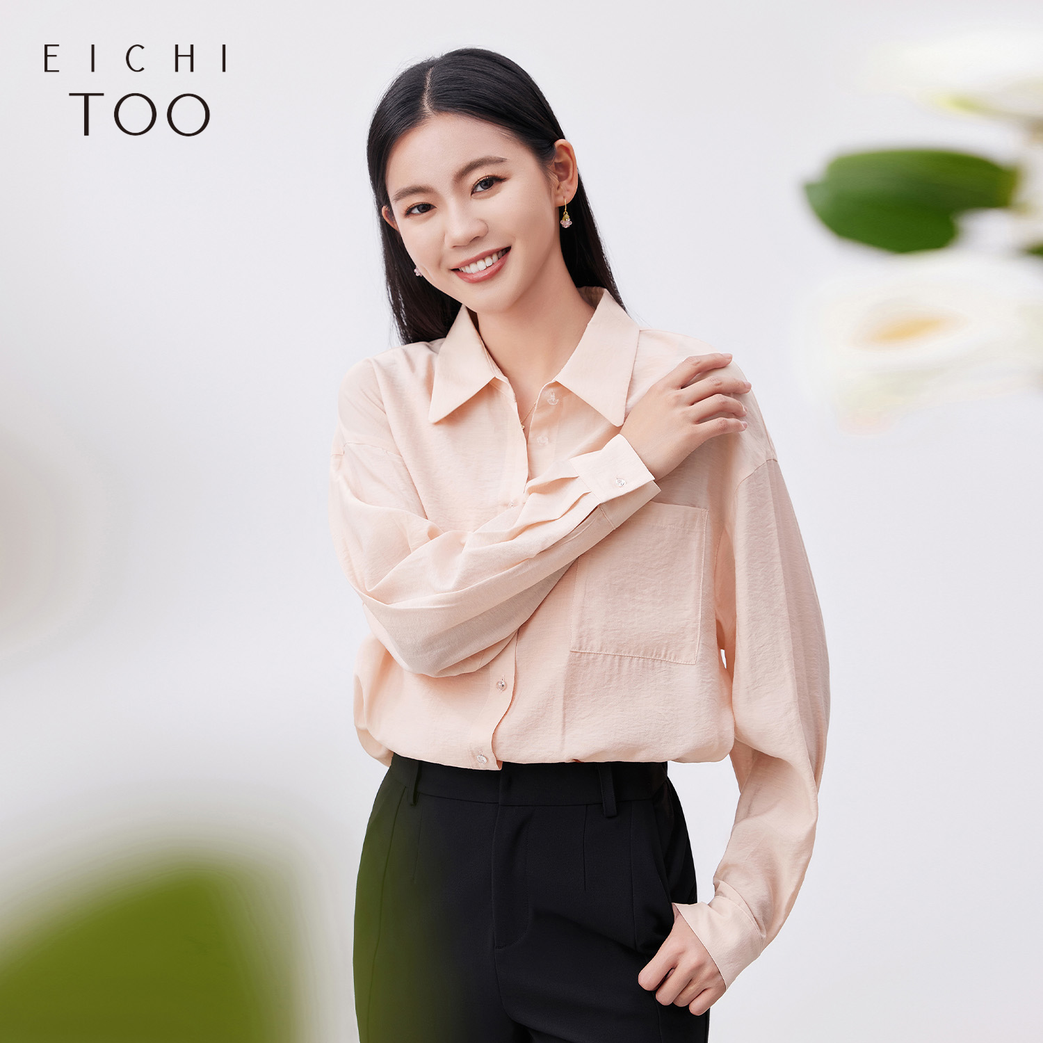 爱居兔春季针织衫背心长袖衬衫两件式套装