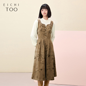 爱居兔新中式 连衣裙 假两件长袖 裙子女冬季 新中式