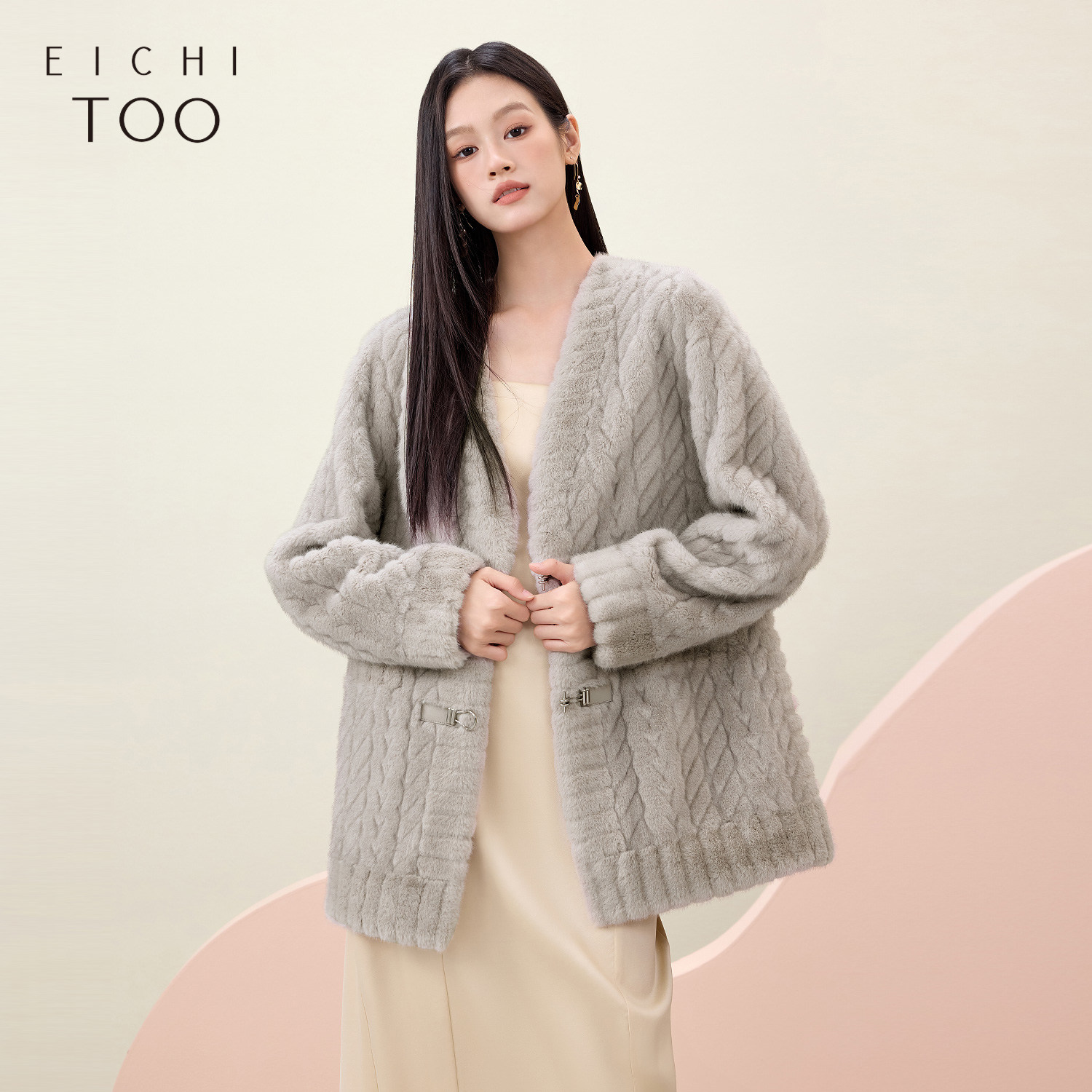 爱居兔高级感外套女冬季保暖舒适大衣,女装/女士精品,毛呢外套,淘宝优惠券,粉丝福利购,淘宝优惠卷