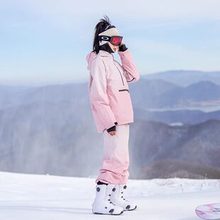 2025新品滑雪服女单板渐变色防风防水滑雪衣套装户外登山防寒保暖