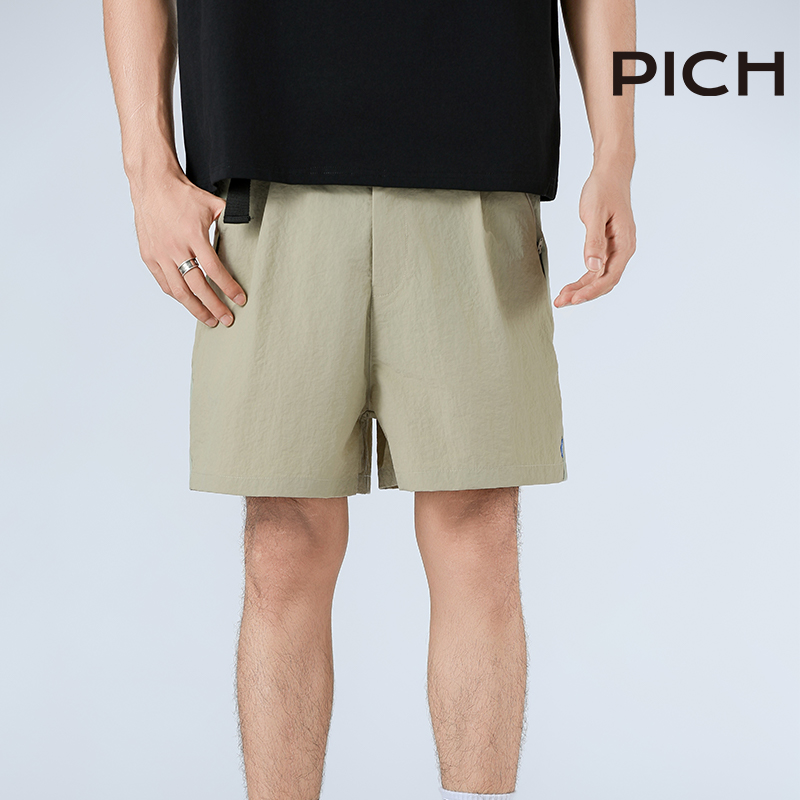 户外短裤男纯色拼接五分裤