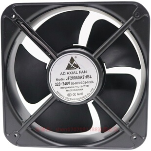 JF20060A2HBL220V 20公分电器柜I散热排风扇 工业设备降温轴流风