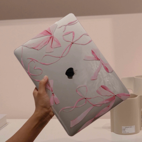 手绘蝴蝶结macbook保护壳