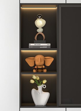 轻奢高档客厅入户鞋柜玄关摆件z家居钥匙收纳小飞象托盘装饰高级